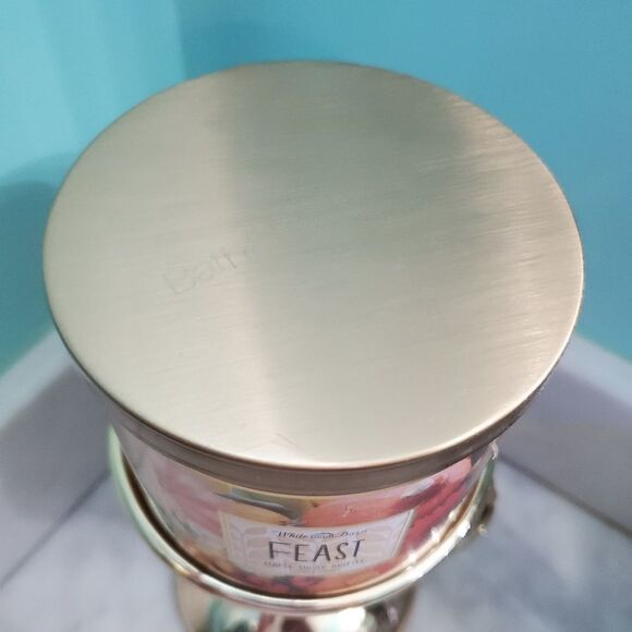 Feast (Maple Sugar Brittle) 3 Wick Candle (White Barn/ Bath and Body Works) - Picture 3 of 6